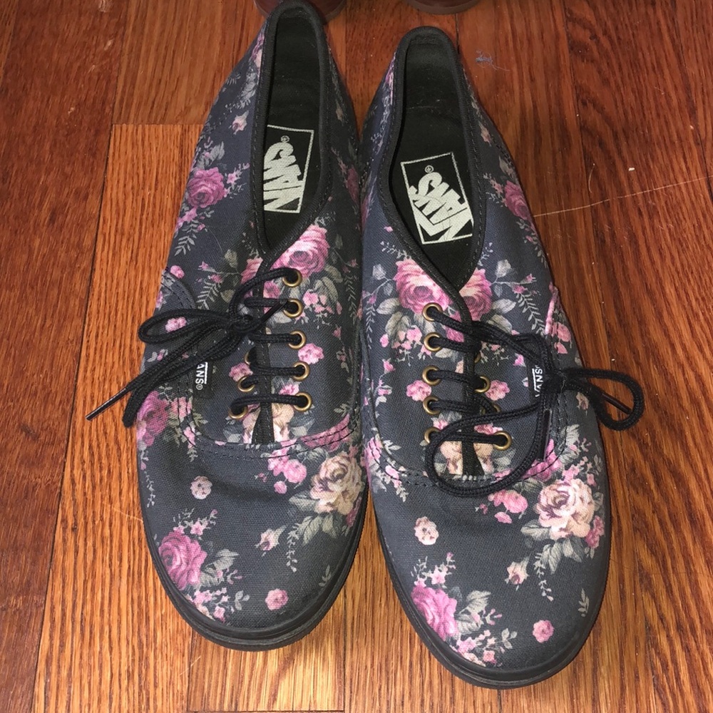 Floral Vans. 8.5